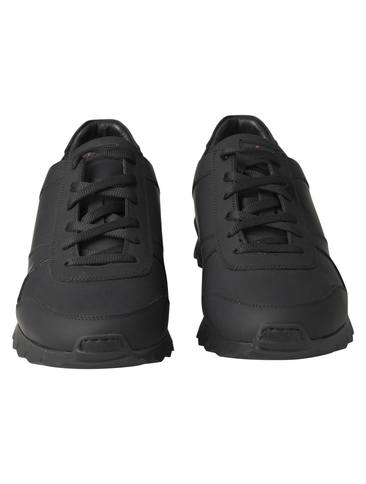 Kiton Black Leather Sneaker