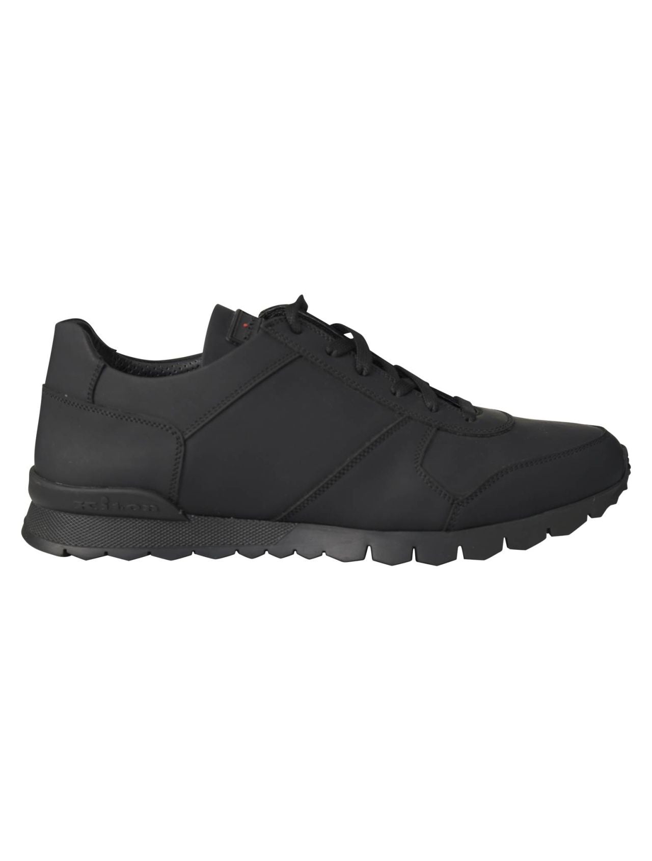 Kiton Black Leather Sneaker