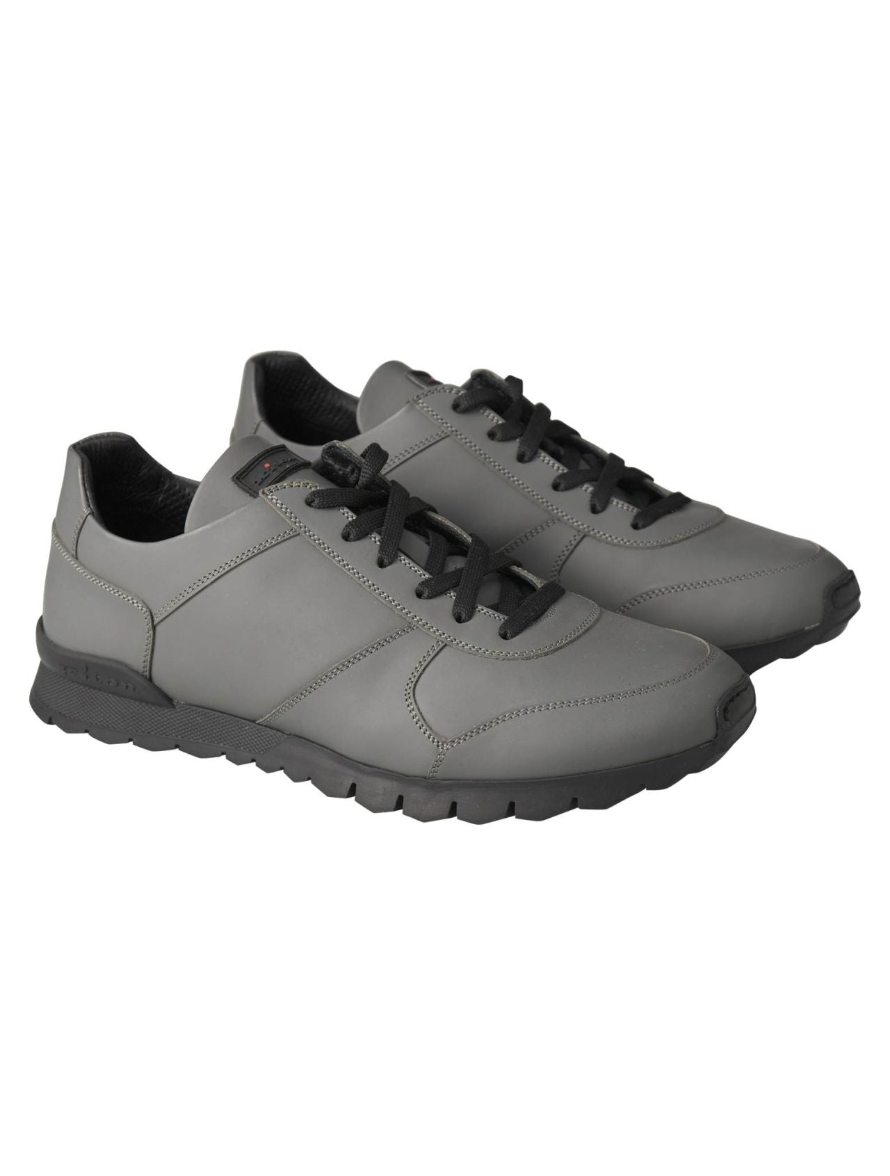 Kiton Gray Leather Shoes