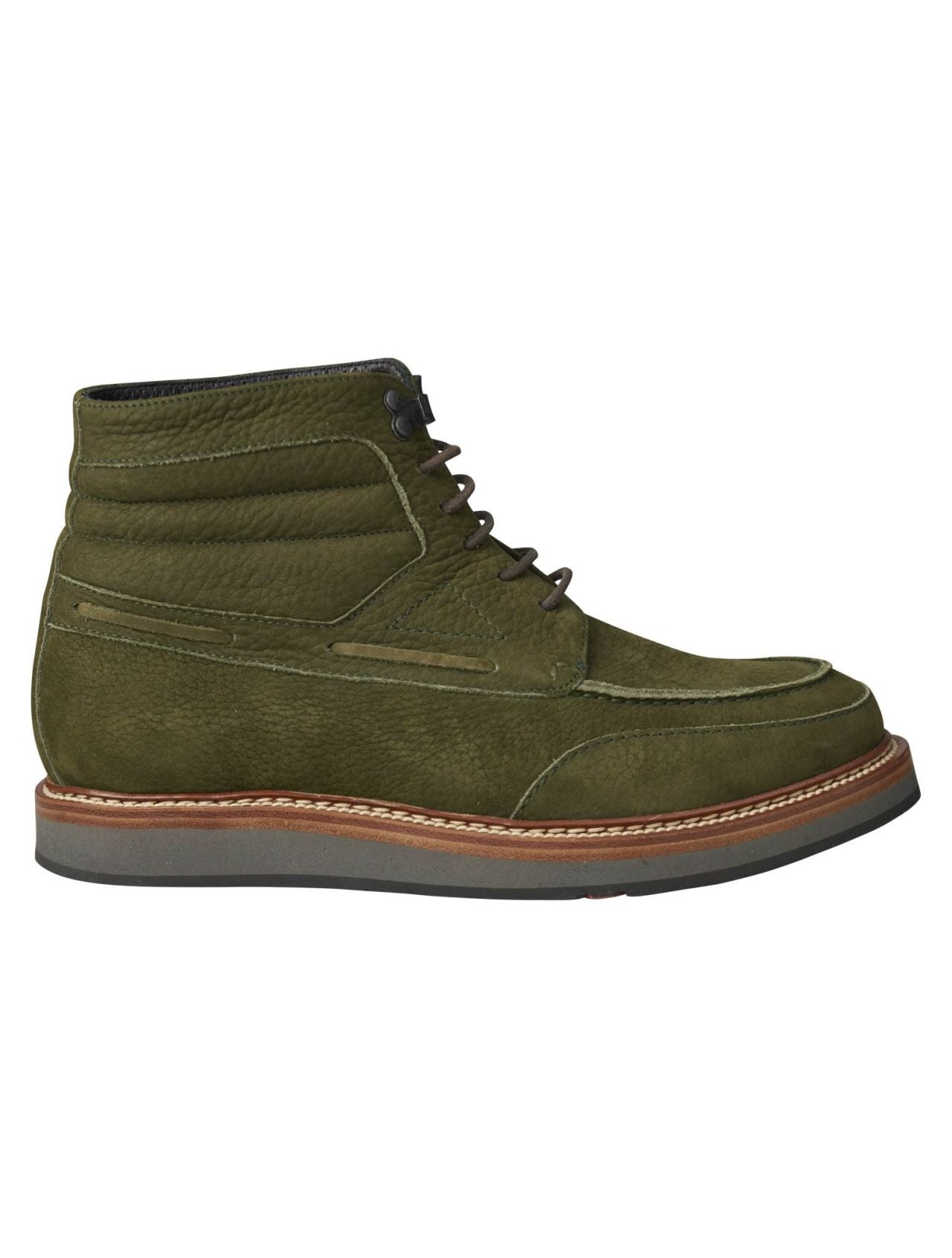 Kiton Green Leather Boots Shoes