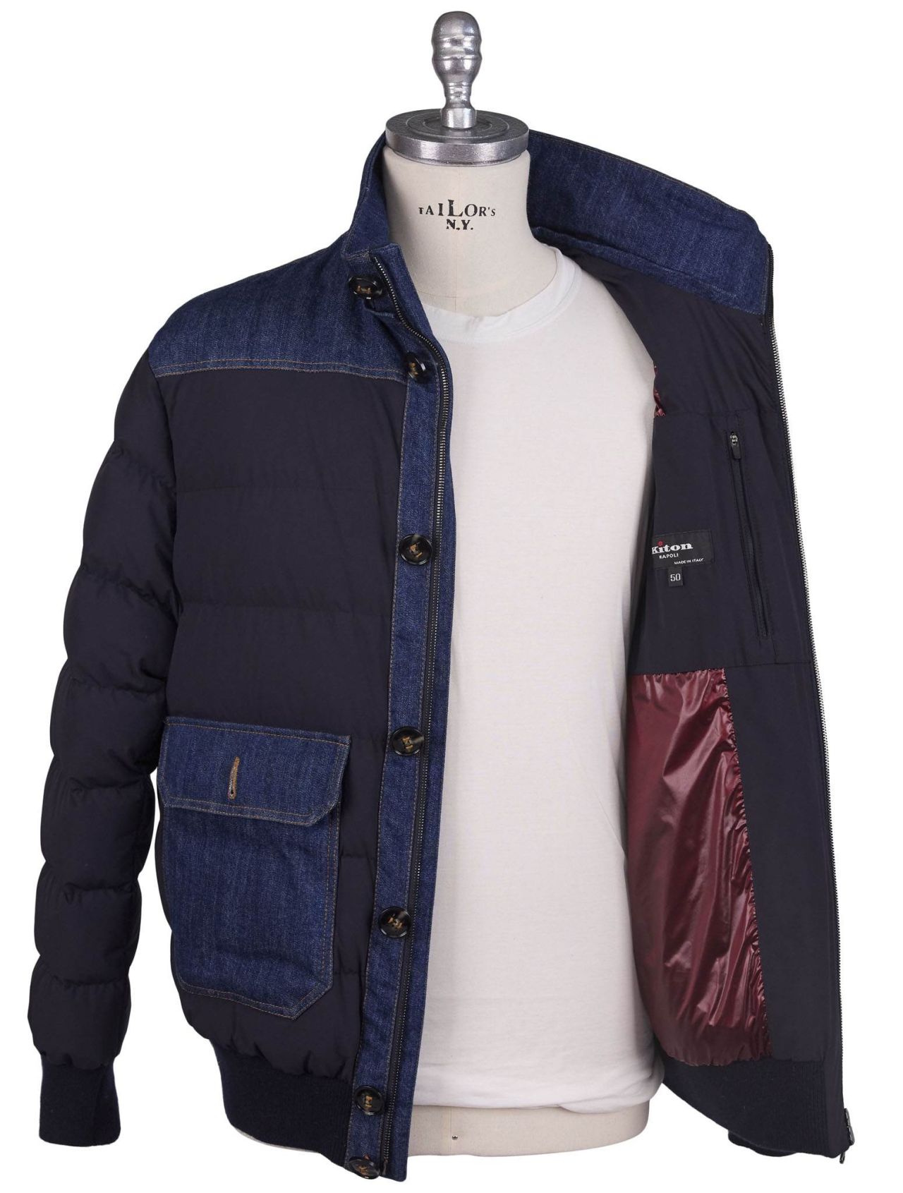 Kiton Green Pa Ea Cotton Coat
