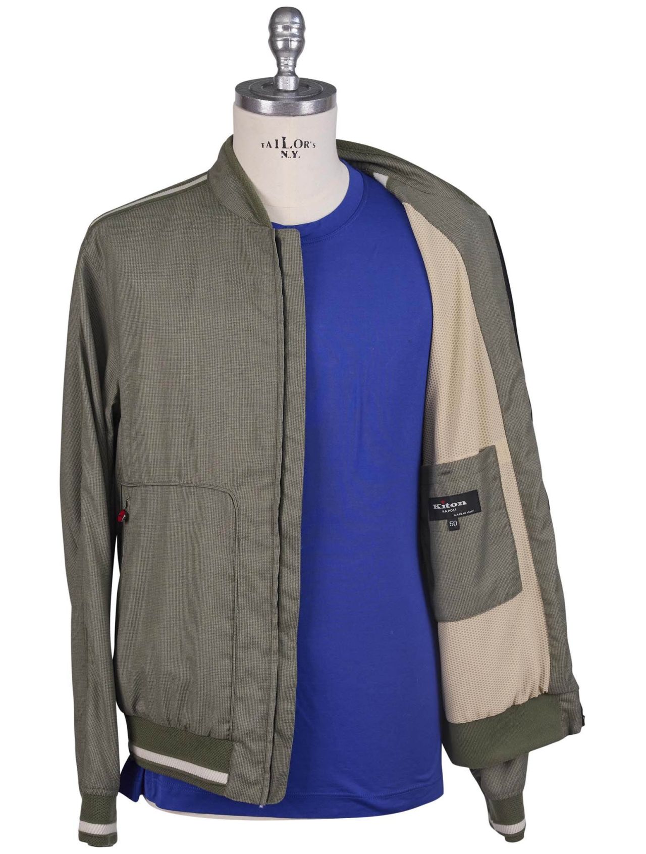 Kiton Green Virgin Wool Pa