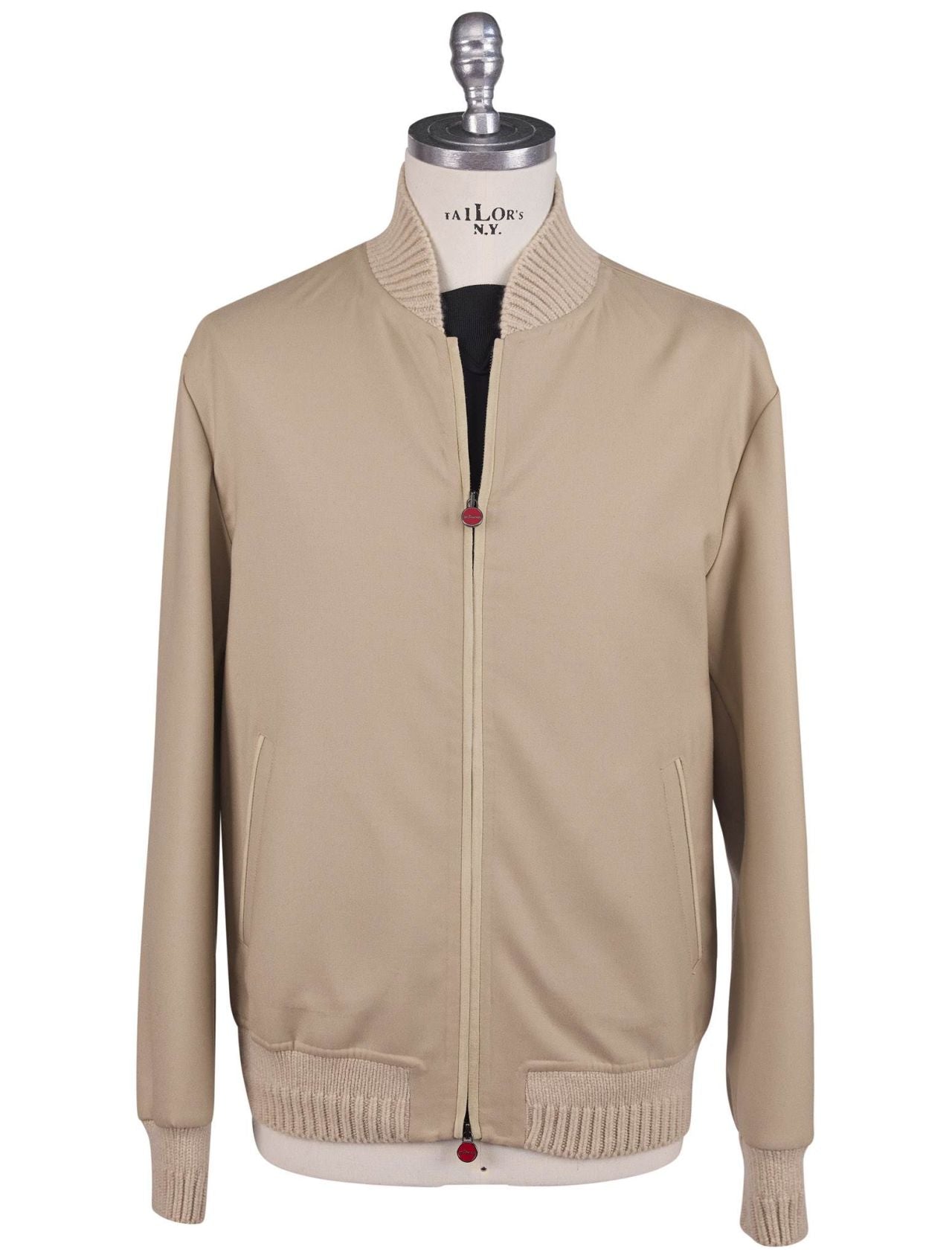 Kiton Beige Wool Ea Coat