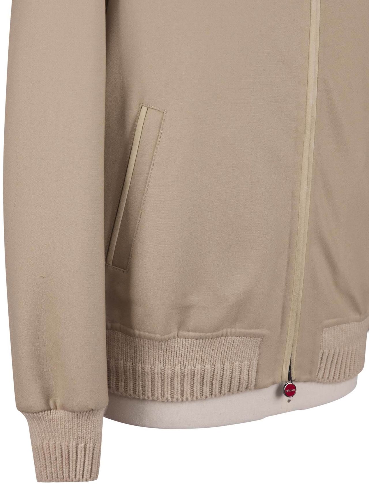 Kiton Beige Wool Ea Coat