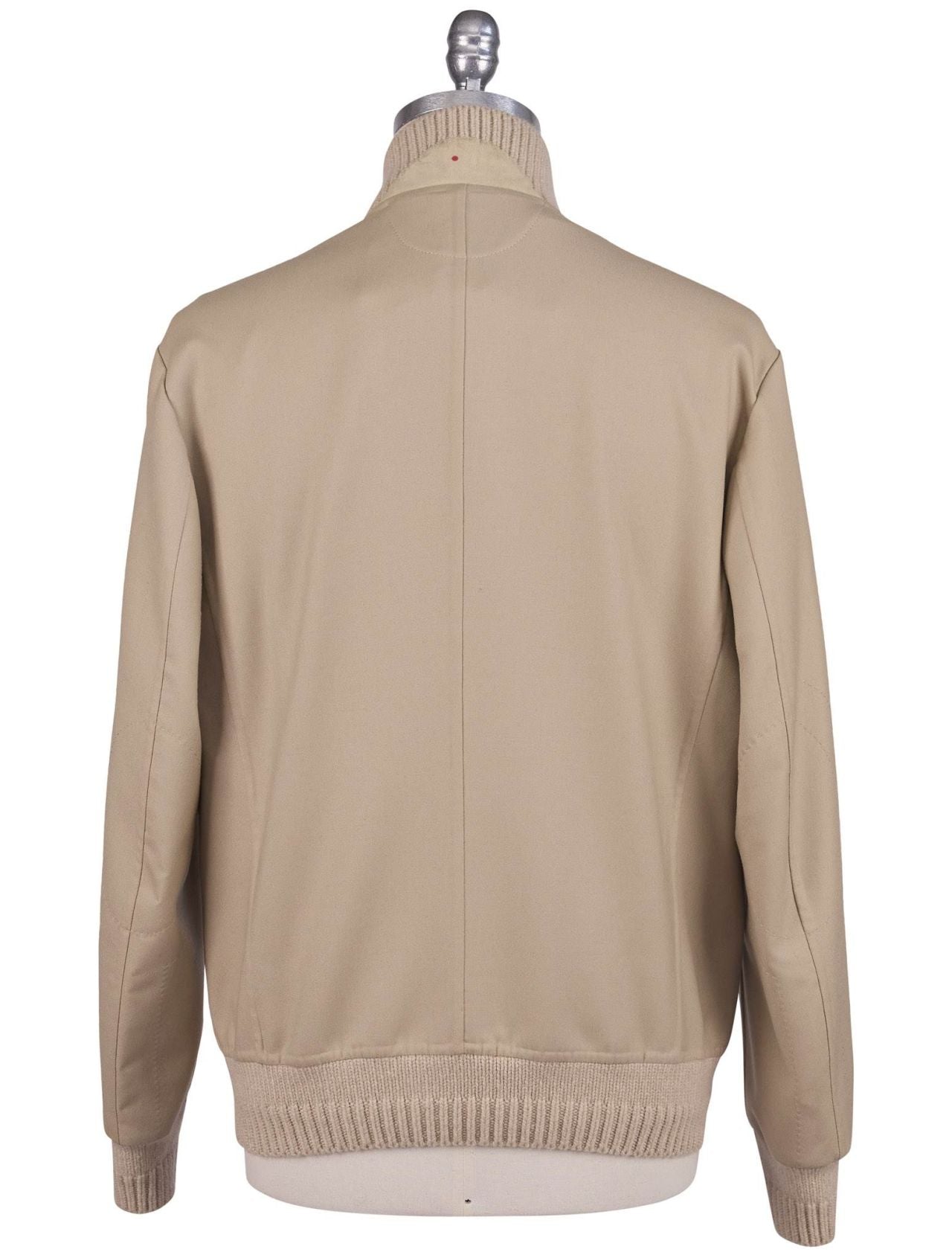 Kiton Beige Wool Ea Coat