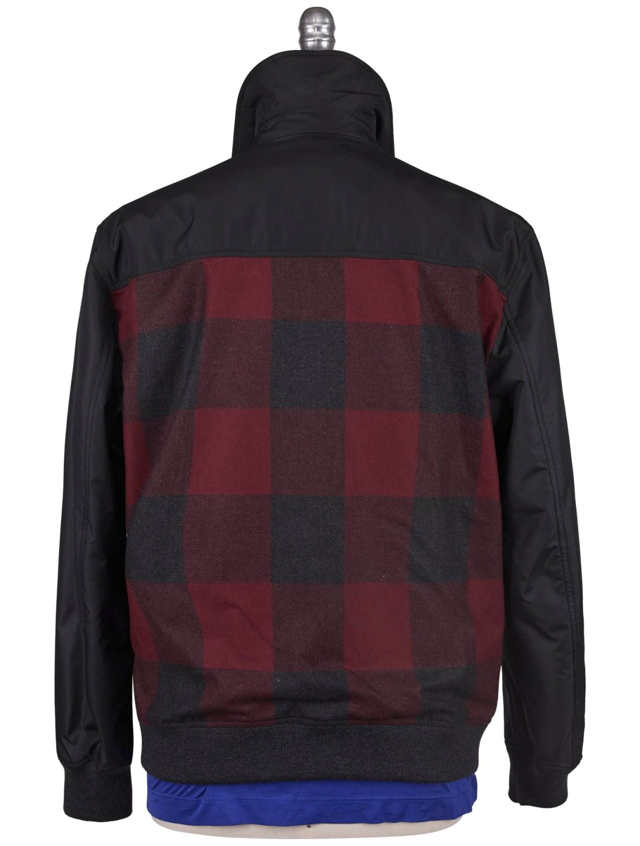 Kiton Burgundy Black Virgin Wool Cashmere Coat