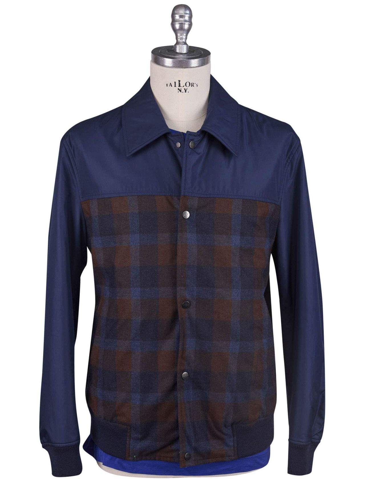 Kiton Multicolor Virgin Wool Cashmere Coat
