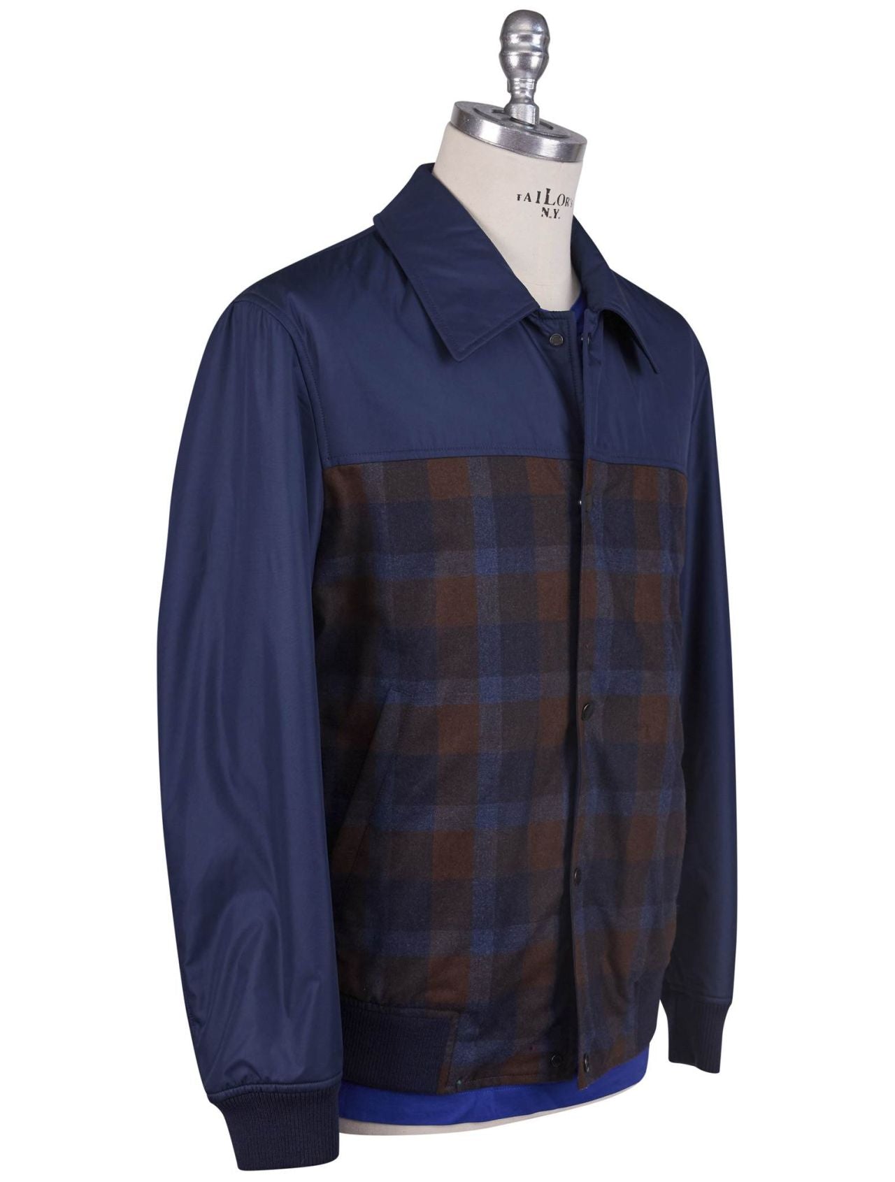 Kiton Multicolor Virgin Wool Cashmere Coat
