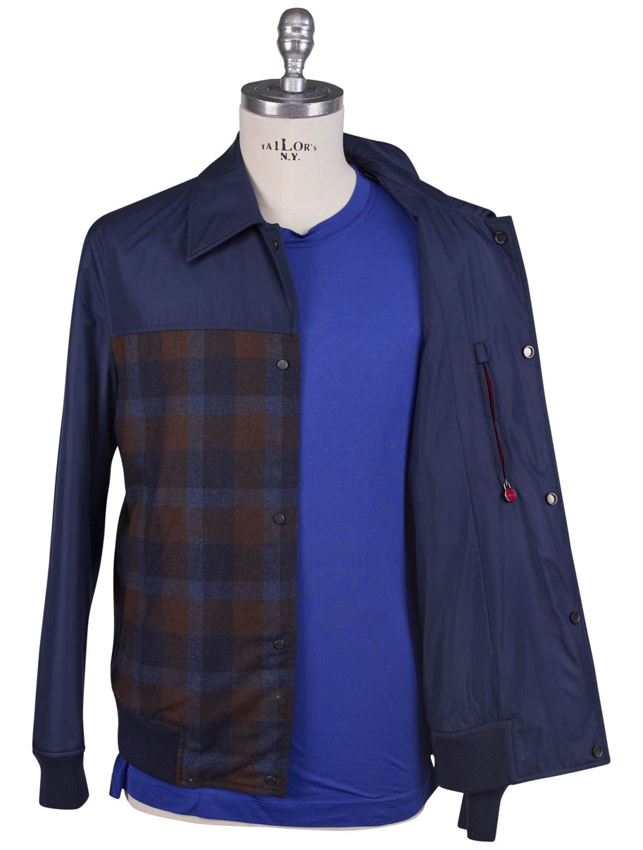 Kiton Multicolor Virgin Wool Cashmere Coat
