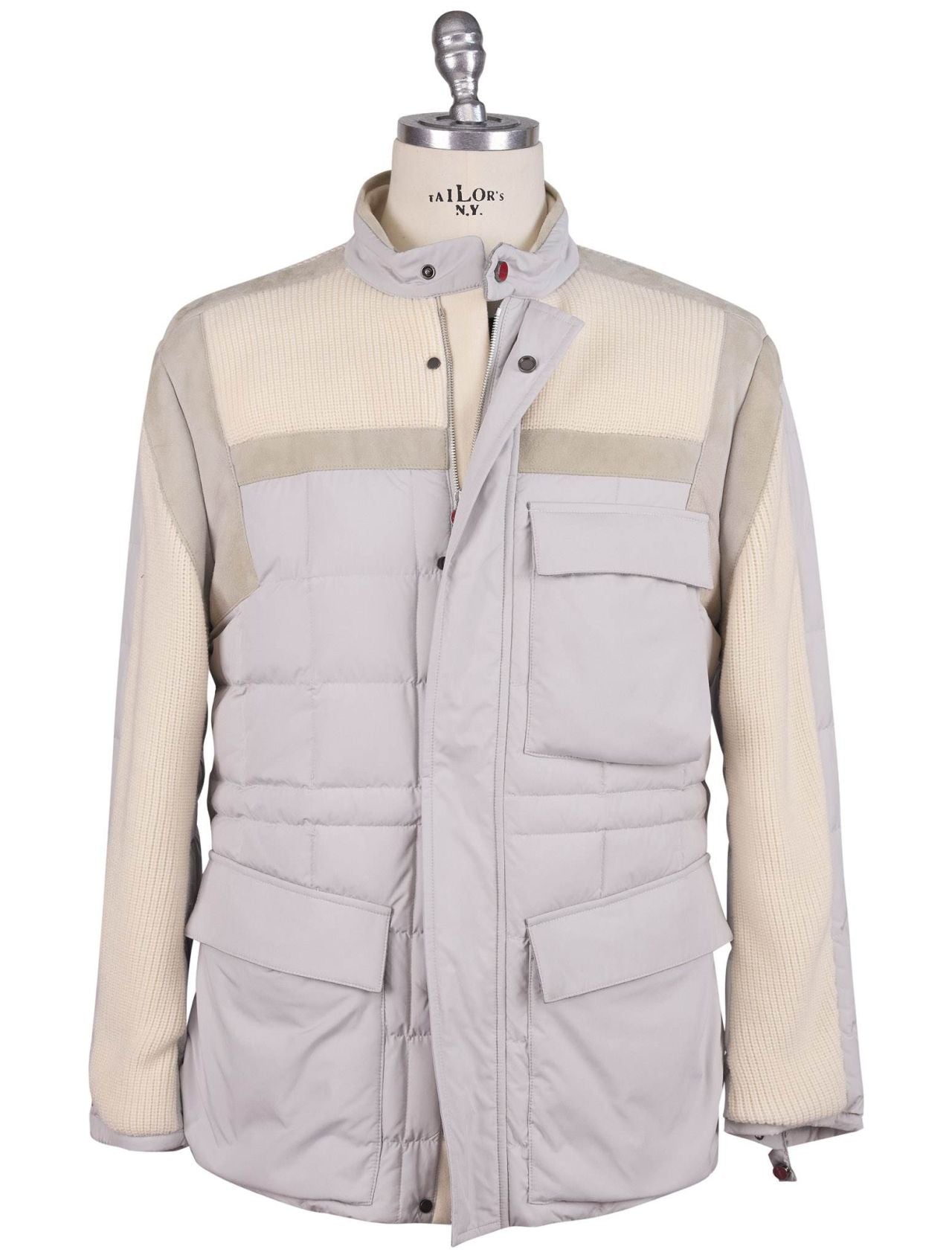 Kiton Multicolor Virgin Wool Pl Coat