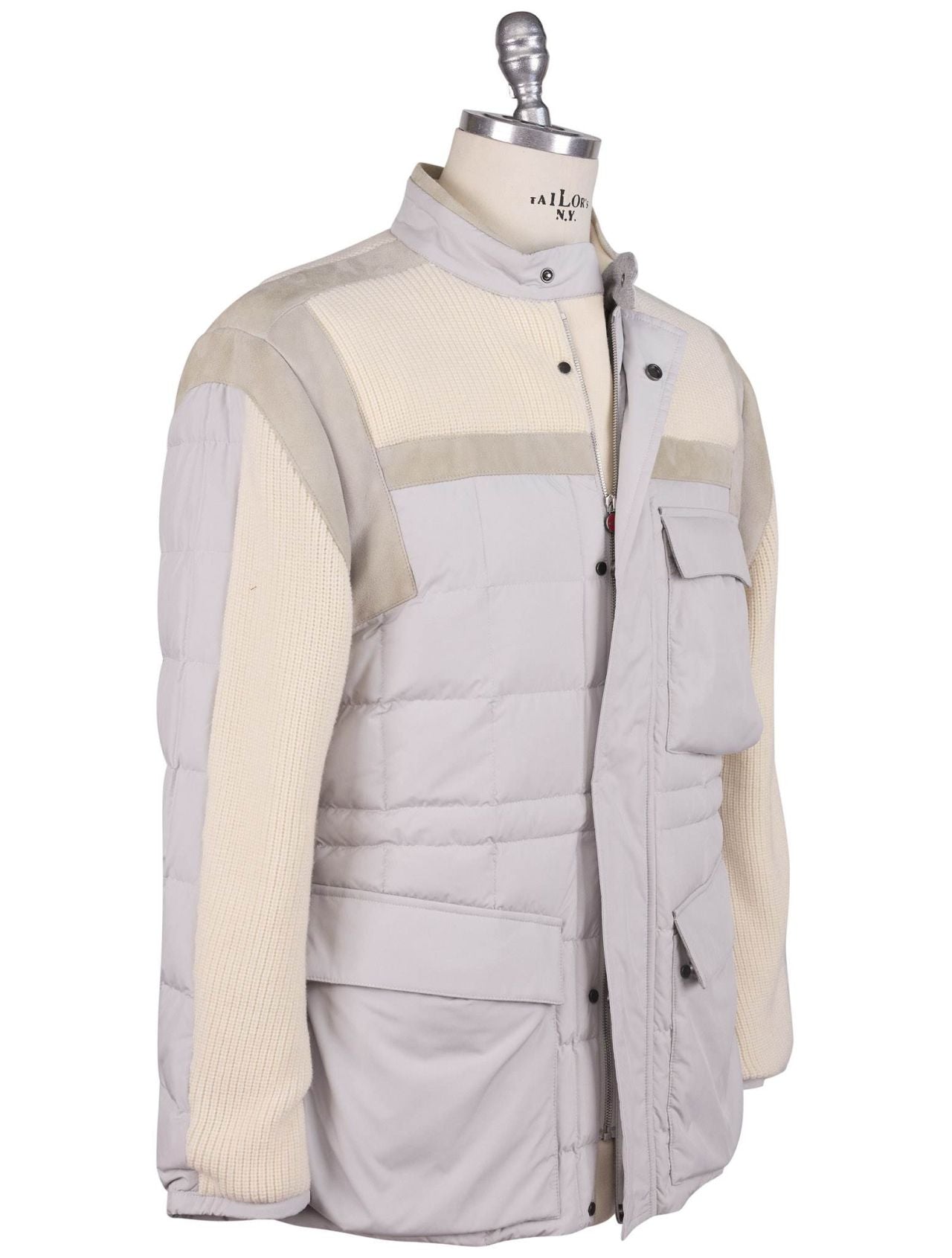 Kiton Multicolor Virgin Wool Pl Coat