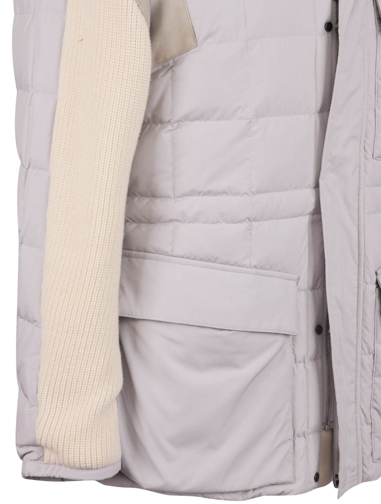 Kiton Multicolor Virgin Wool Pl Coat