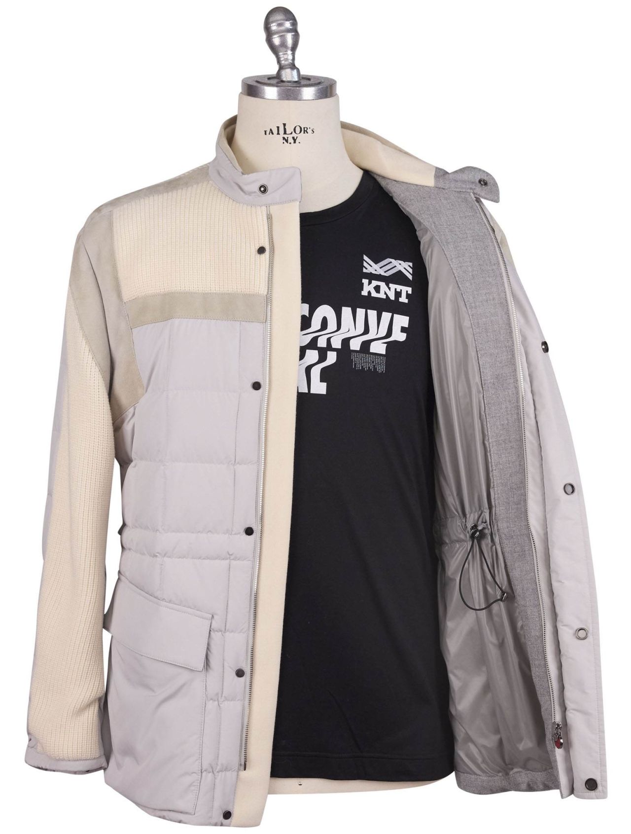 Kiton Multicolor Virgin Wool Pl Coat
