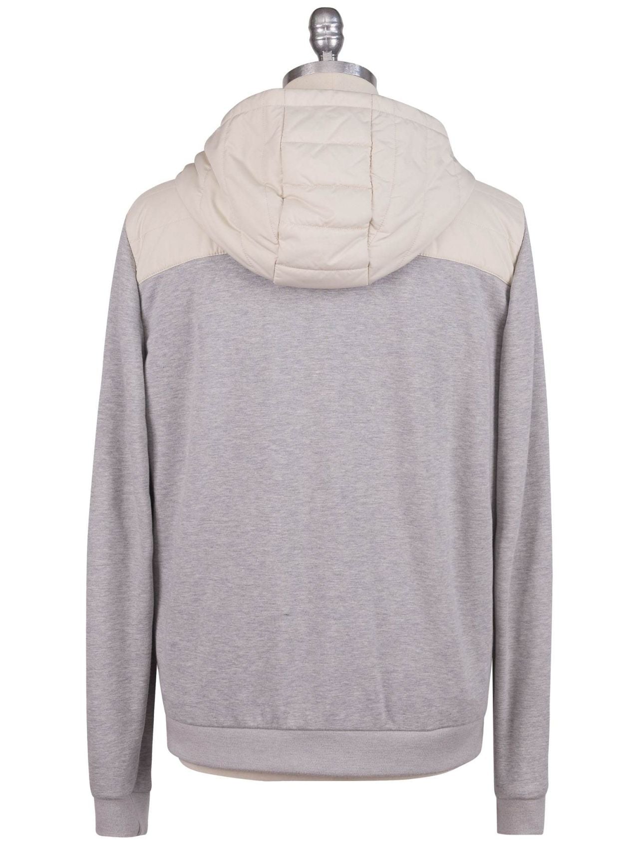 Kiton Gray Cotton Ea Pl Coat