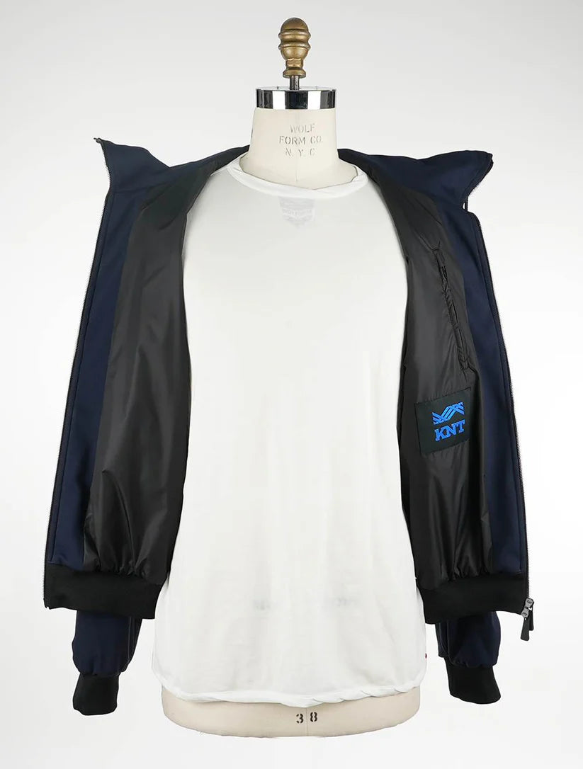 KNT Kiton Blue Viscose Pa Ea Coat