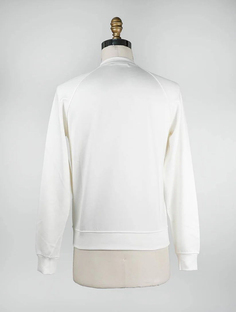 KNT Kiton White Viscose Ea Sweater Crewneck