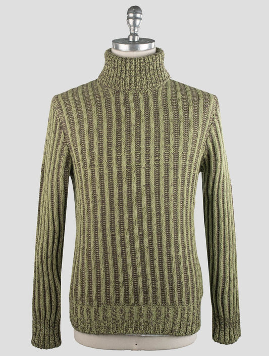 Gran Sasso Green Virgin Wool Sweater Turtleneck