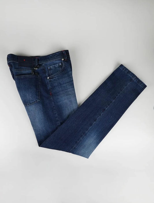 Kiton Blue Cotton Ea Jeans