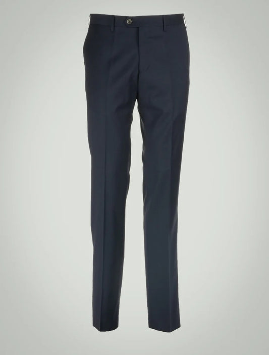 MARCO PESCAROLO Dark Blue Wool Dress Pants