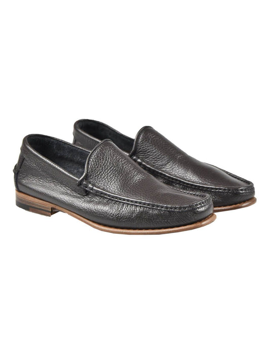 Kiton Brown Leather Loafers