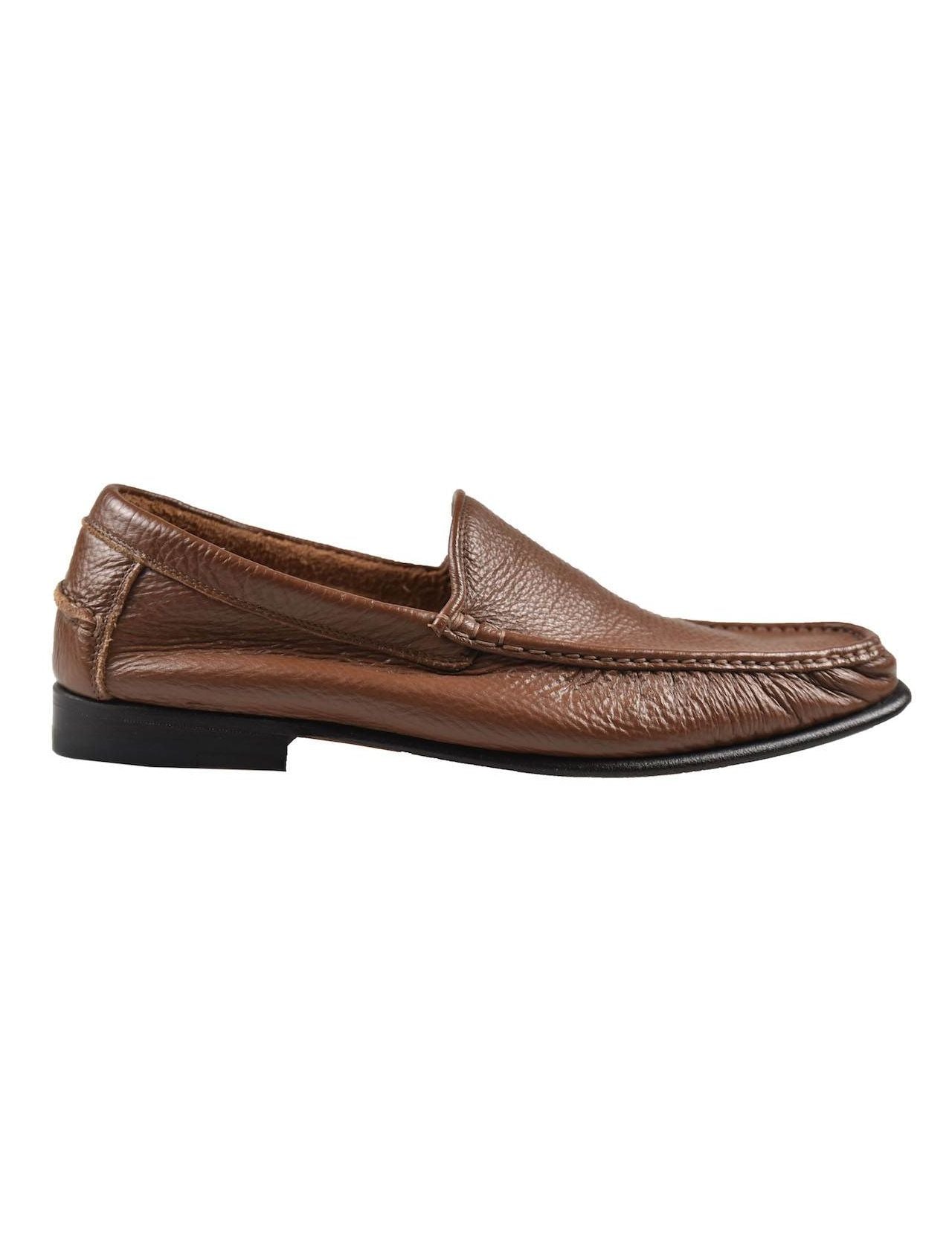 Kiton Brown Leather Loafers