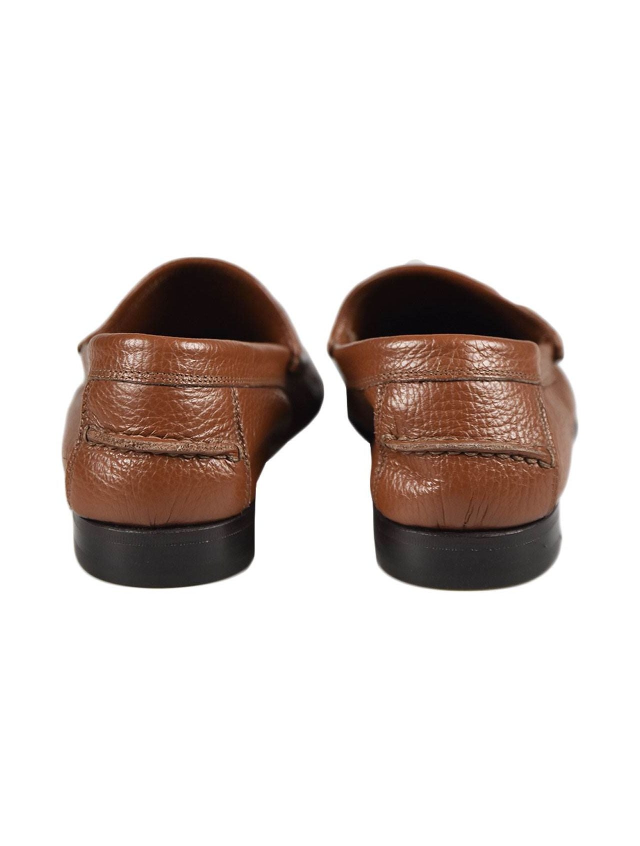 Kiton Brown Leather Loafers