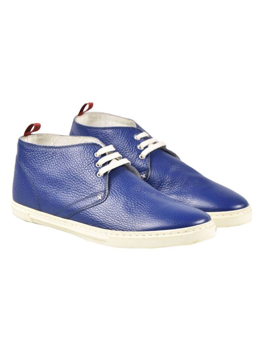 Kiton Blue Leather Sneakers