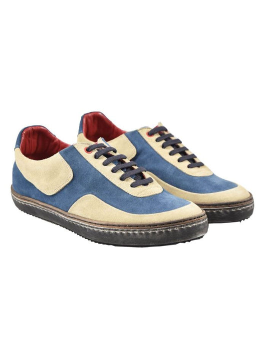 Kiton Multicolor Leather Suede Sneakers