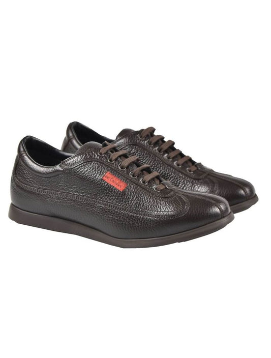 Kiton Brown Leather Sneakers