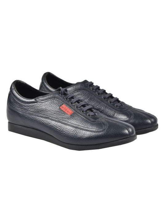 Kiton Blue Leather Sneakers