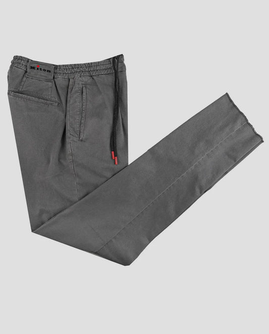 Kiton Gray Lyocell Cotton Ea Pants