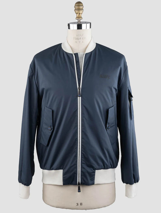 KNT Kiton Blue Cotton Coat