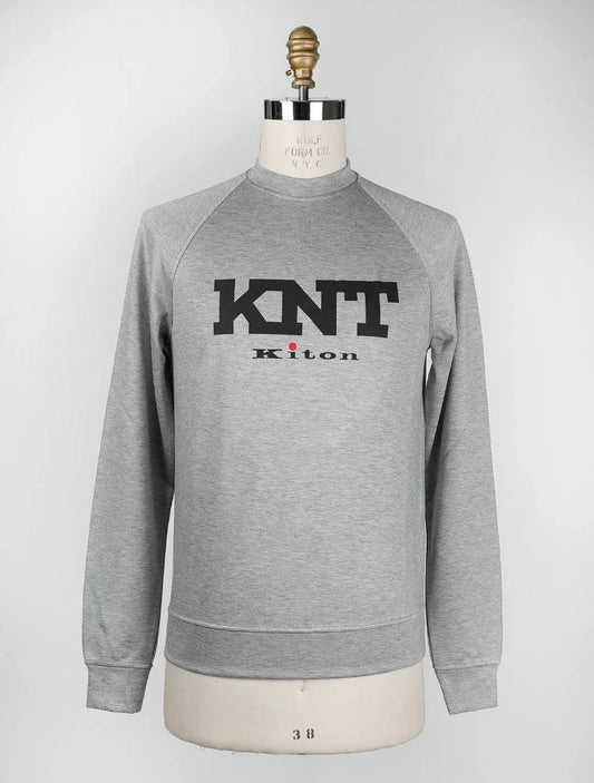 KNT Kiton Gray Viscose Ea Sweater Crewneck
