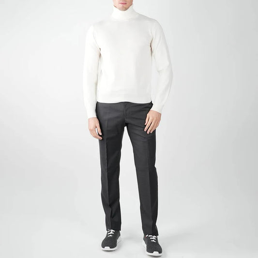 MARCO PESCAROLO Dark Gray Wool Dress Pants