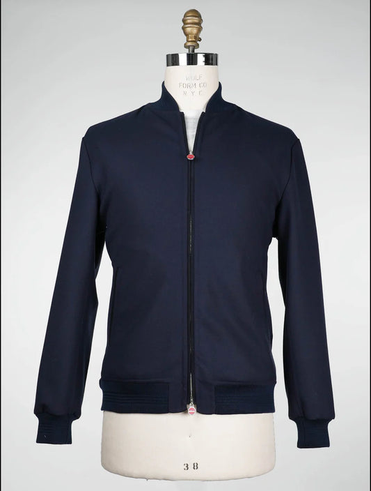 Kiton Blue Wool Ea Coat