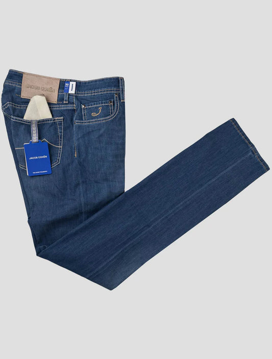 Jacob Cohen Blue Cotton Viscose Pl Ea Jeans