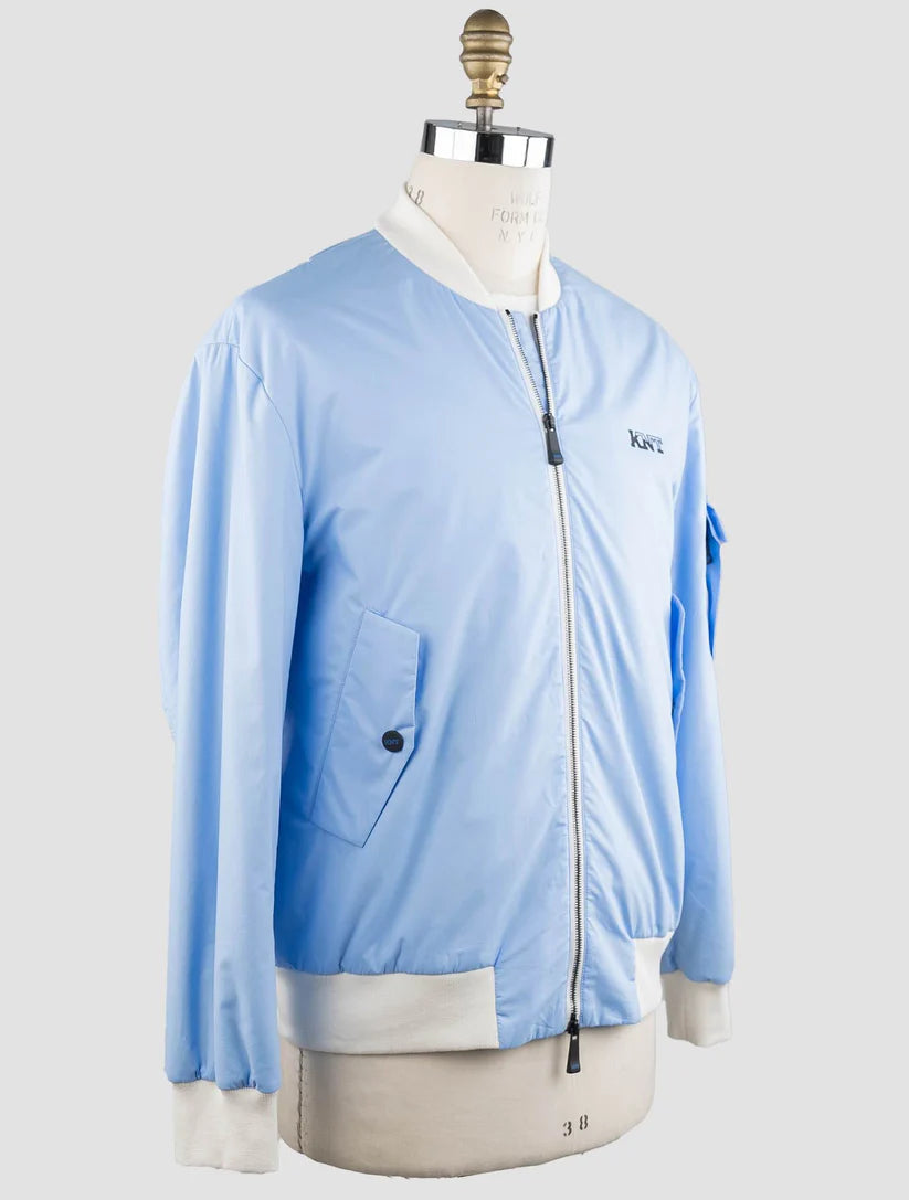 KNT Kiton Light Blue Cotton Coat