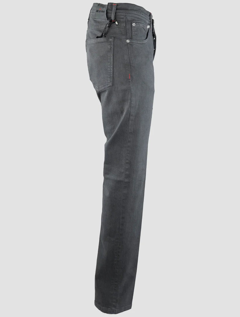 Kiton Gray Cotton Ea Jeans