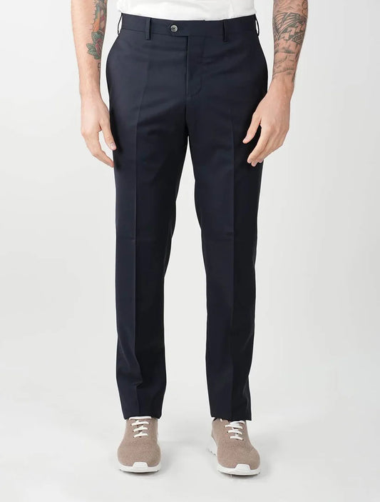 MARCO PESCAROLO Dark Blue Wool Dress Pants
