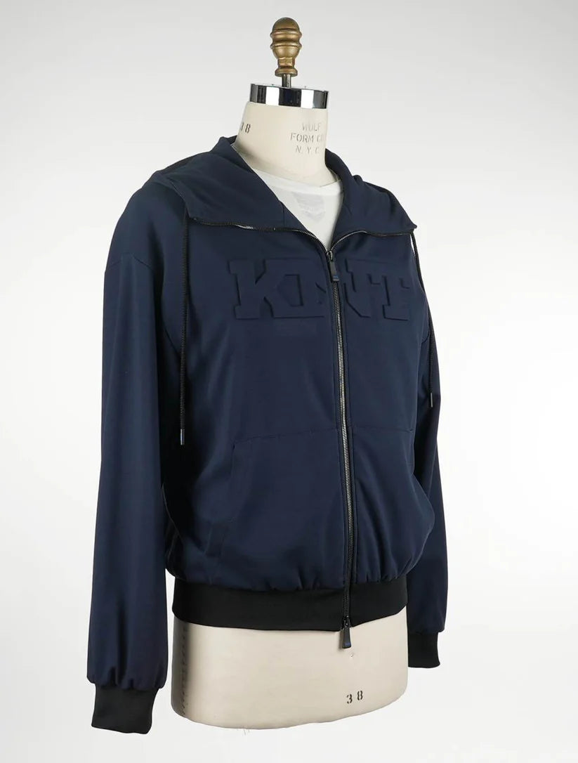 KNT Kiton Blue Viscose Pa Ea Coat