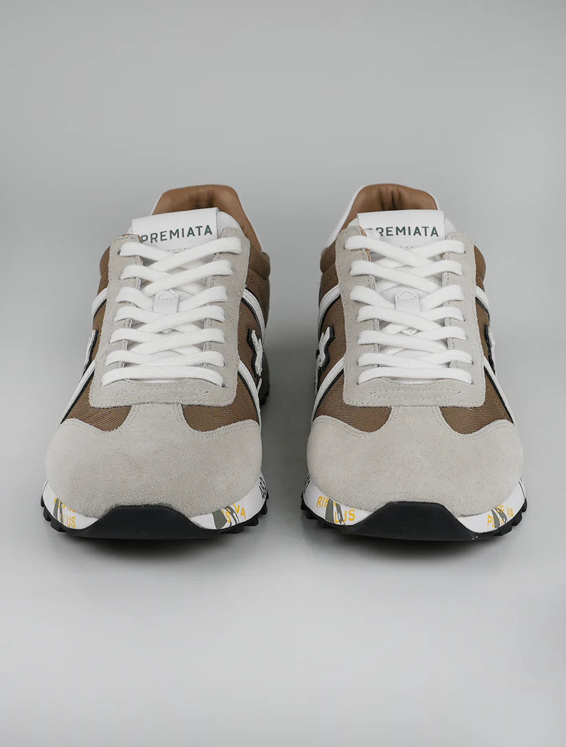 Premiata Multicolor Leather Suede Cotton Pa Sneakers
