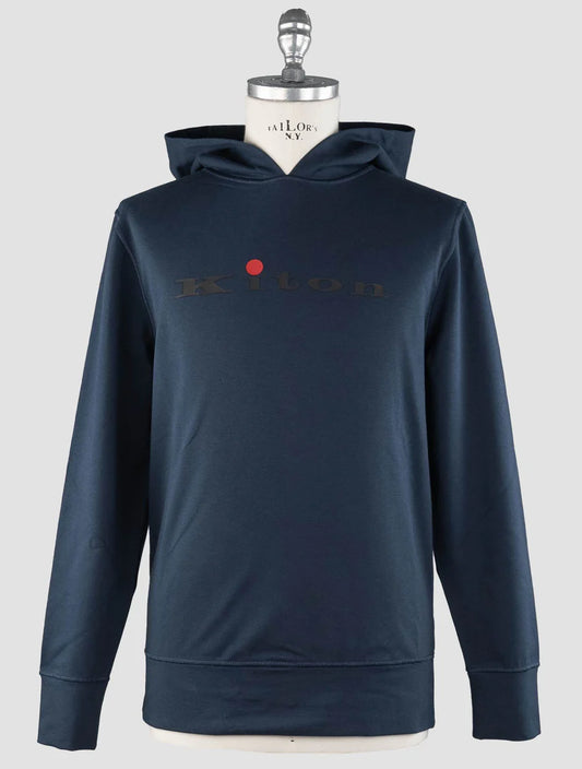 Kiton Blue Cotton Ea Sweater
