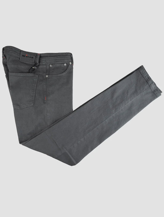Kiton Gray Cotton Ea Jeans