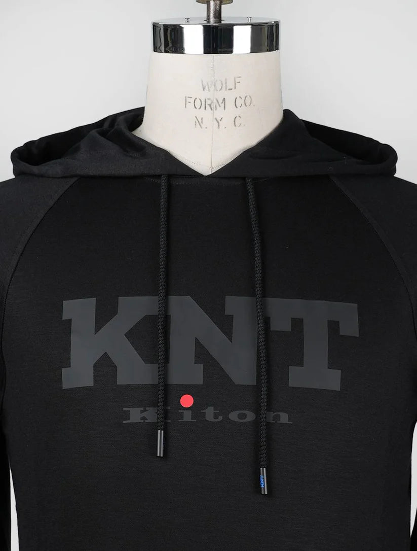 KNT Kiton Black Viscose Ea Sweater