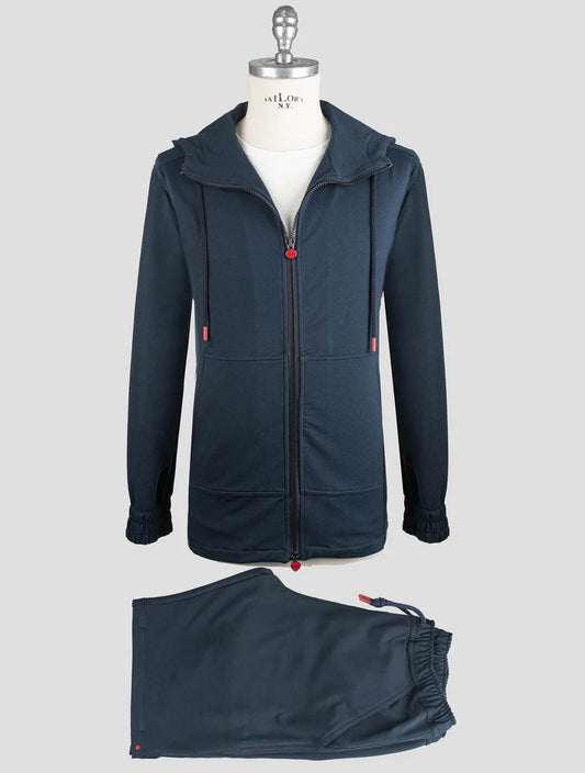 Kiton Blue Cotton Ea Tracksuit Short Pants