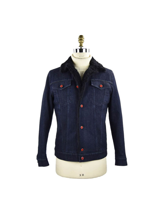 Kiton Dark Blue Cotton Ea Coat