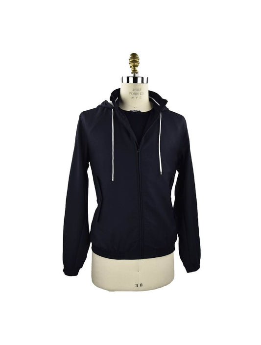 Kiton Blue Virgin Wool Pa Coat