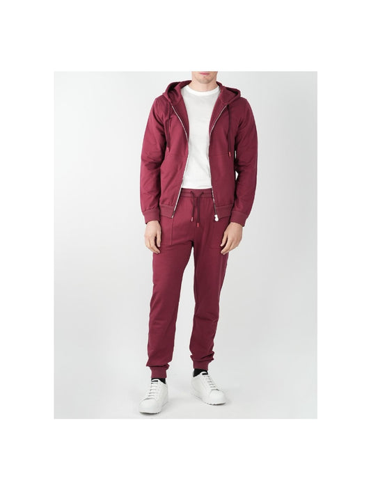 Kiton Burgundy Cotton Ea Tracksuit