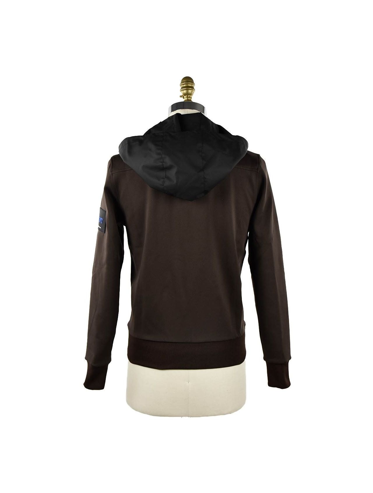 KNT Kiton Brown Black Pl Cotton Pa Ea Coat