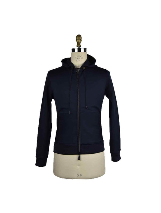 KNT Kiton Blue Pl Cotton Pa Ea Coat